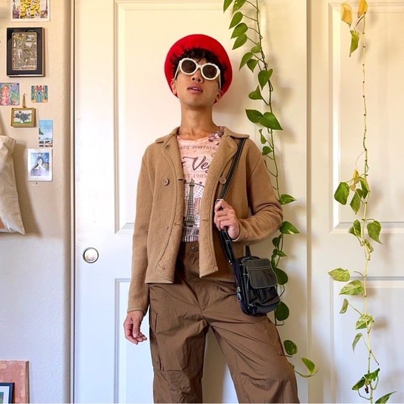 Tan Vintage Wool Jacket - Picture 6 of 8